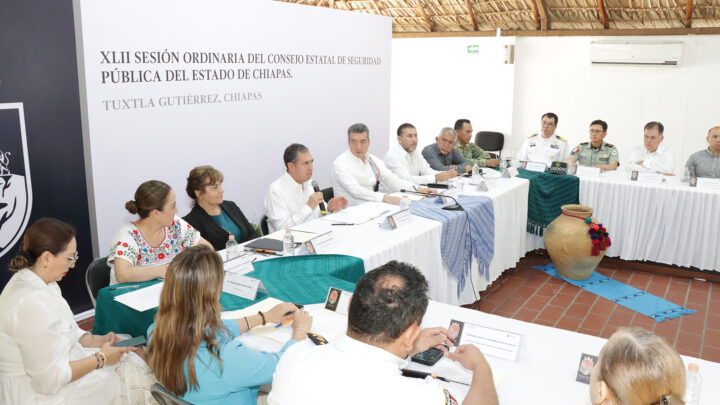 Rutilio Escandón y Luis Rodríguez Bucio encabezan 1ª. Sesión del Consejo Estatal de Seguridad Pública de Chiapas