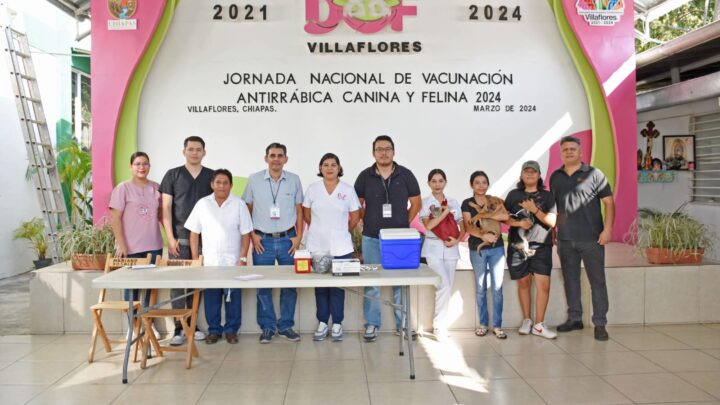 Se realiza Jornada de Vacunación Antirrábica Canina y Felina en Villaflores
