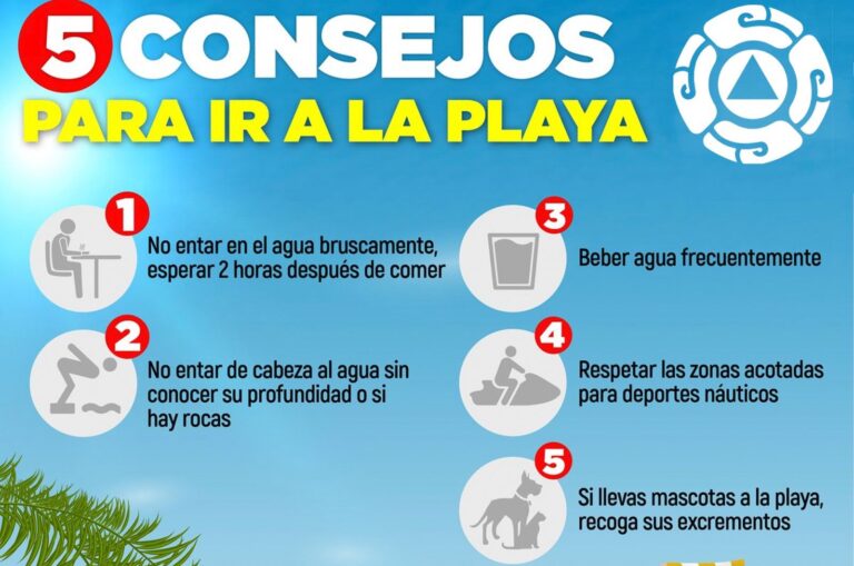 CONTINÚA INSTALACIÓN DE LONAS PREVENTIVAS EN PLAYAS DE TAPACHULA