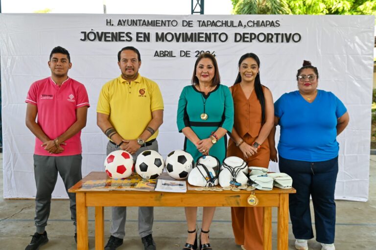 FOMENTAN ACTIVIDADES DEPORTIVAS ENTRE LA JUVENTUD TAPACHULTECA