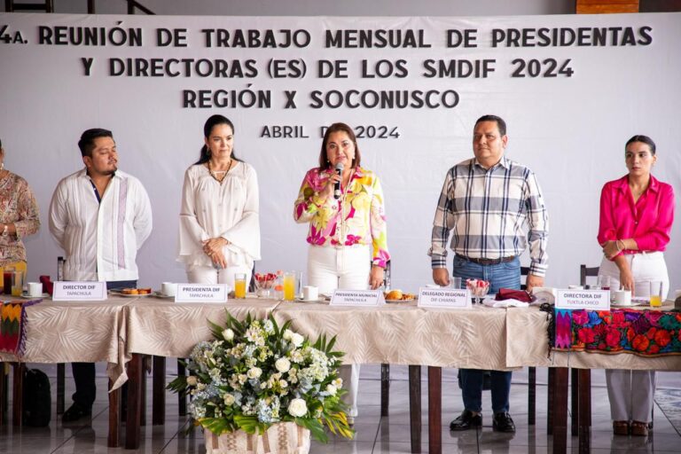 REALIZAN 4a. REUNIÓN MENSUAL DE PRESIDENTAS Y DIRECTORAS DE LOS SMDIF 2024 REGIÓN X SOCONUSCO