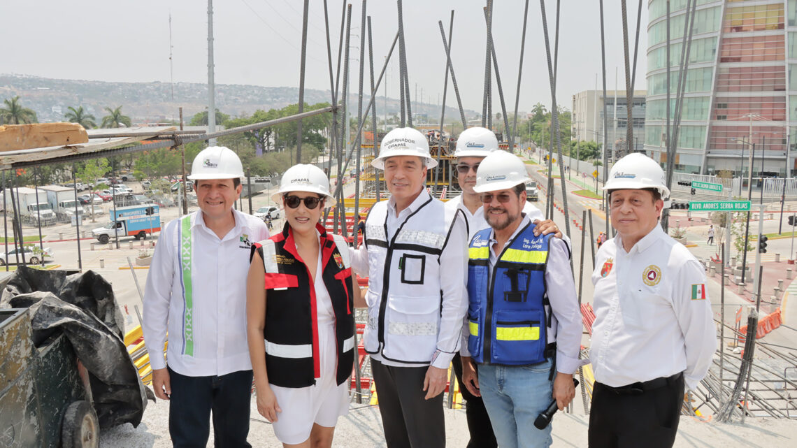 Paso a Desnivel Vehicular de la Torre Chiapas, una obra moderna, eficaz y antisísmica: Rutilio Escandón