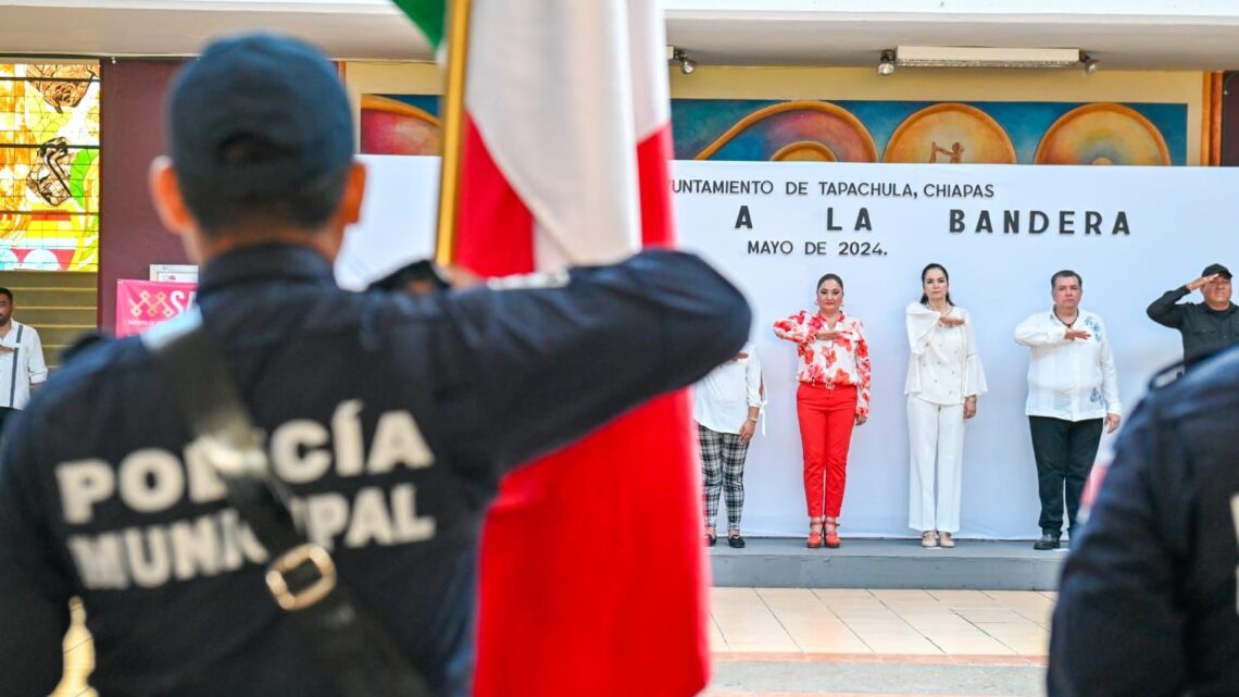 FORTALECE AYUNTAMIENTO VALORES PATRIOS Y EL NACIONALISMO, CON CEREMONIA CÍVICA