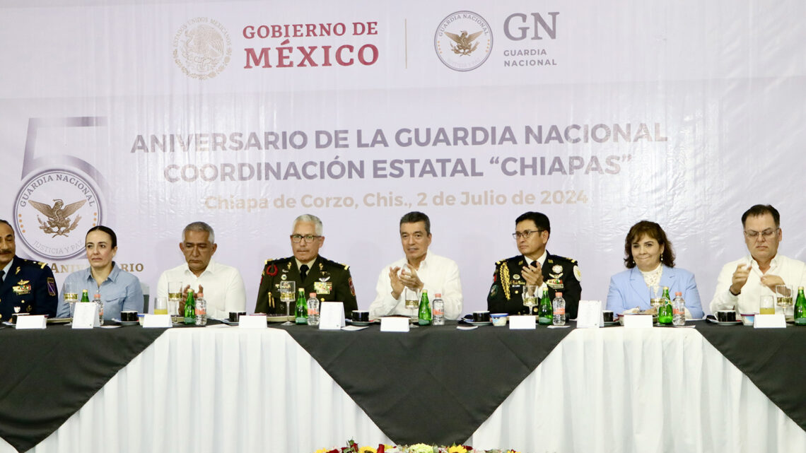 Asiste Rutilio Escandón a la conmemoración del 5º Aniversario de la Guardia Nacional