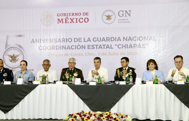 Asiste Rutilio Escandón a la conmemoración del 5º Aniversario de la Guardia Nacional