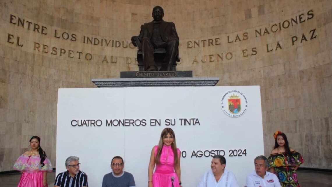 Inaugura Rocío Cervantes exposición : “Cuatro moneros en su tinta”