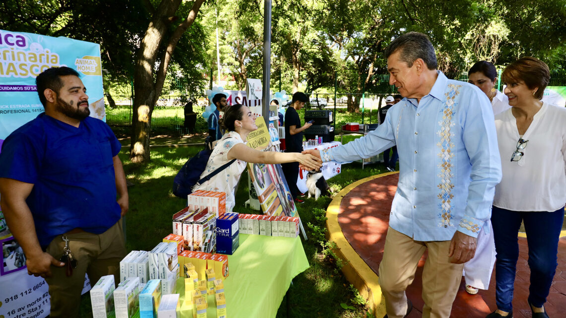 En Tapachula, Rutilio Escandón inaugura área de esparcimiento canino del Parque Ecológico