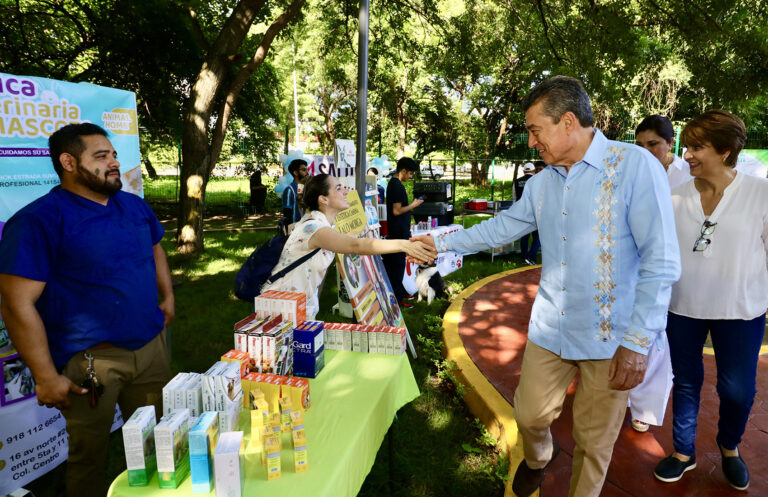 En Tapachula, Rutilio Escandón inaugura área de esparcimiento canino del Parque Ecológico