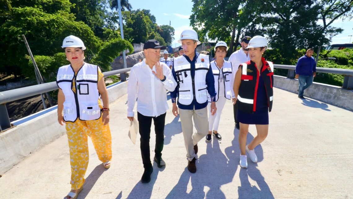 GLADIOLA SOTO ACOMPAÑA A GOBERNADOR RUTILIO ESCANDÓN A SUPERVISIÓN DEL PASO A DESNIVEL VEHICULAR “SAN JUAN” EN TAPACHULA