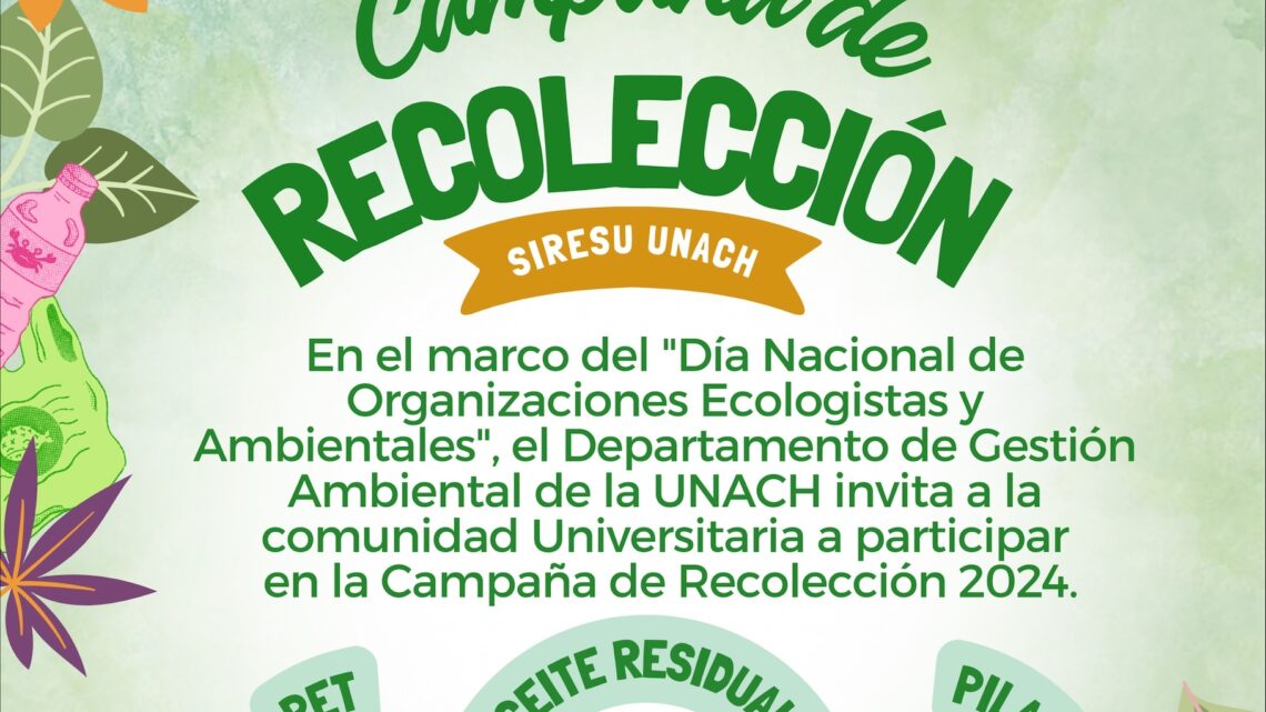 Realizara UNACH  Campaña de Recolección de PET, aceite residual y pilas