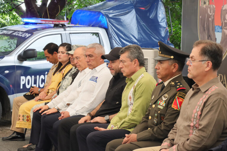 Encabeza Rutilio Escandón entrega de equipamiento a instituciones de seguridad pública municipal