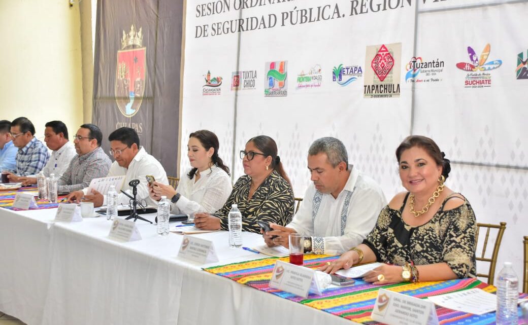 AYUNTAMIENTO DE TAPACHULA PARTICIPA EN LA XII SESIÓN ORDINARIA DE SEGURIDAD REGIÓN VIII SOCONUSCO