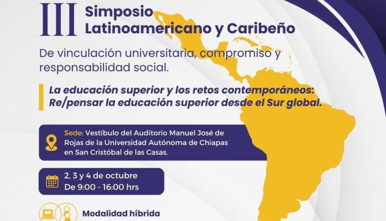 Sera UNACH sede del III Simposio Latinoamericano y Caribeño de vinculación universitaria