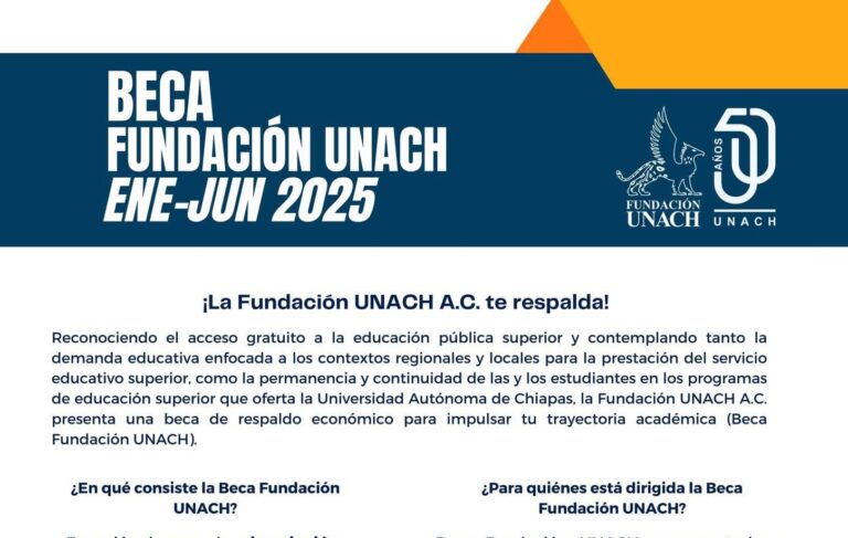 Abierta la convocatoria de la beca que otorga la Fundación UNACH