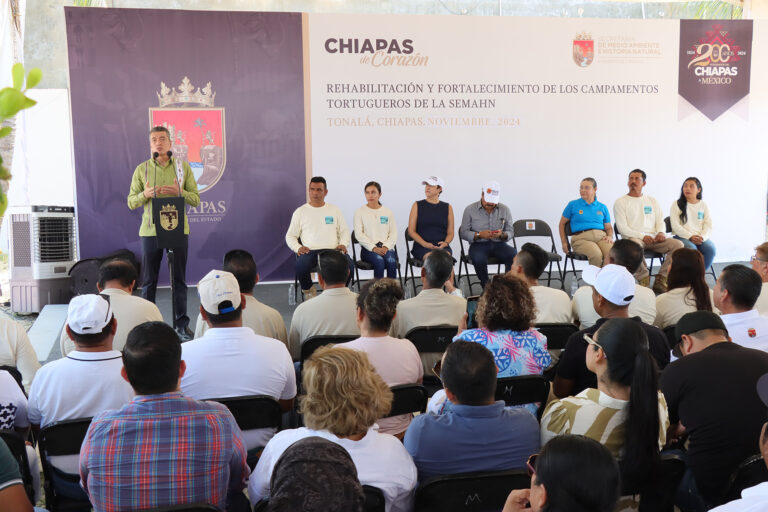 Rutilio Escandón entrega rehabilitación de tortugueros de Puerto Arista, Boca del Cielo, Costa Azul y Barra Zacapulco