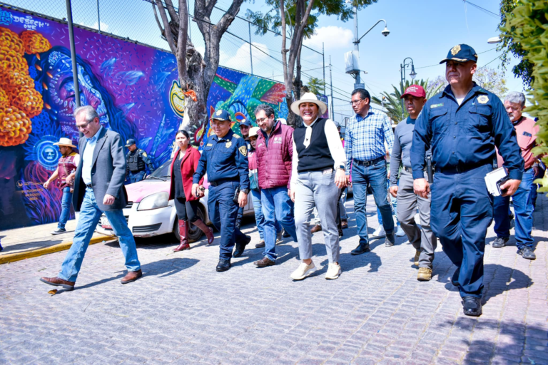 Recorrido de Seguridad en Mixquic con Autoridades de la CDMX