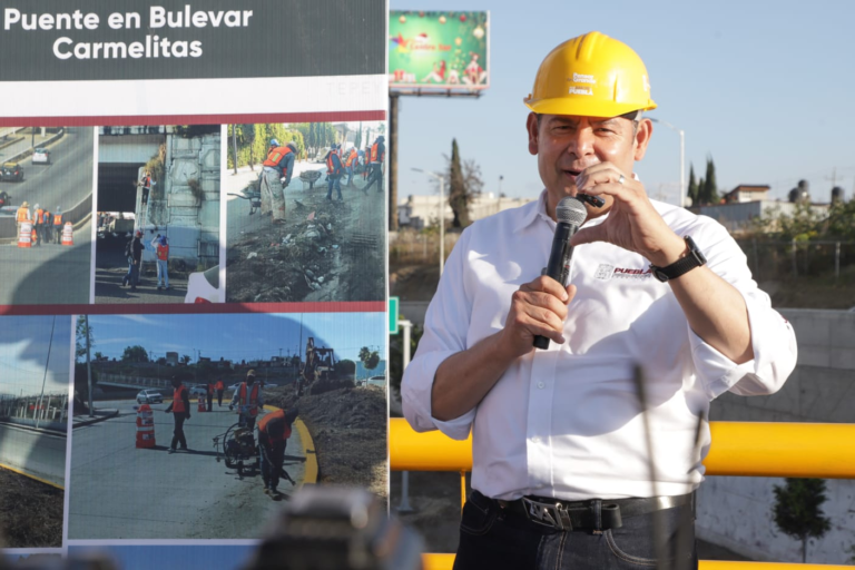 Alejandro Armenta supervisa avances del Programa Estatal de Mantenimiento Permanente en Puebla