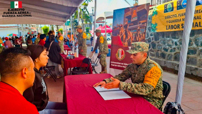 Ejército Mexicano realiza jornada de trabajo social en San Andrés Mixquic, Tláhuac