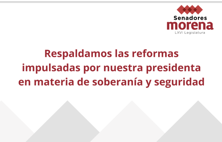 Respaldamos las reformas impulsadas por nuestra presidenta en materia de soberanía y seguridad