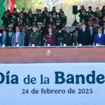 Rosa Icela Rodríguez participa en el izamiento de la Bandera Nacional encabezado por Claudia Sheinbaum