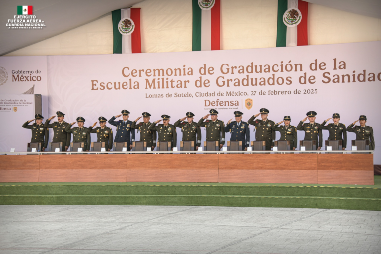 Nuevos graduados de la Escuela Militar de Graduados de Sanidad fortalecerán la salud y el bienestar en México