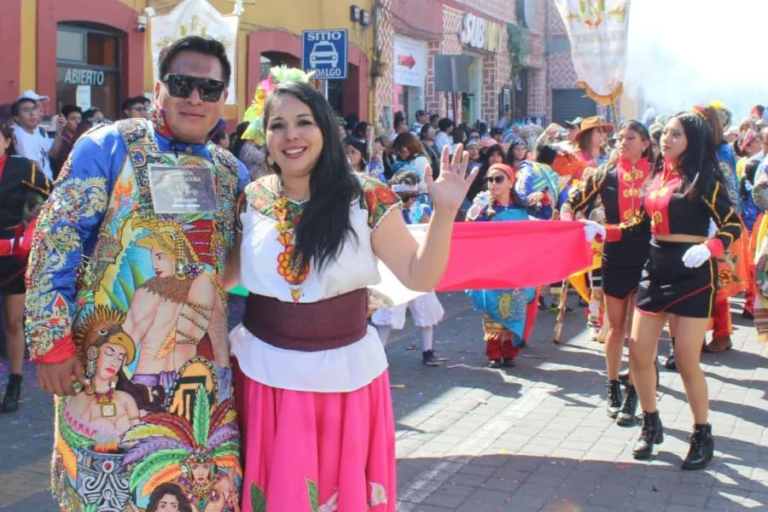 Histórico en Cholula: Tonantzin Fernández, primera presidenta en desfilar en el Carnaval