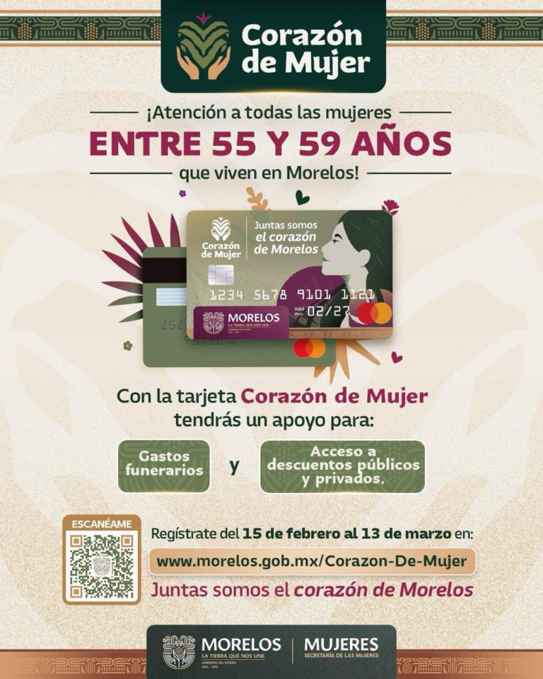 Más de 23 mil mujeres se inscriben al programa Corazón de Mujer en Morelos