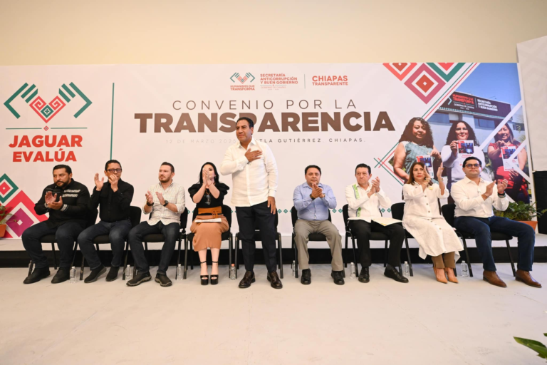 Gobierno de Chiapas firma Convenio por la Transparencia para fortalecer la confianza ciudadana