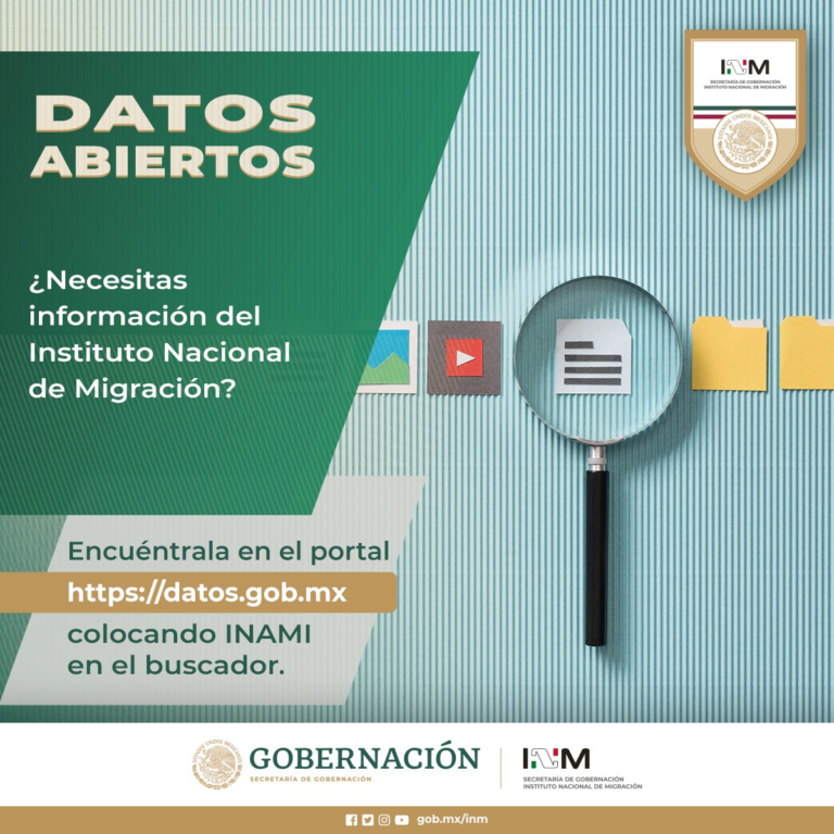 INM lanza portal de Datos Abiertos con información estadística para consulta pública