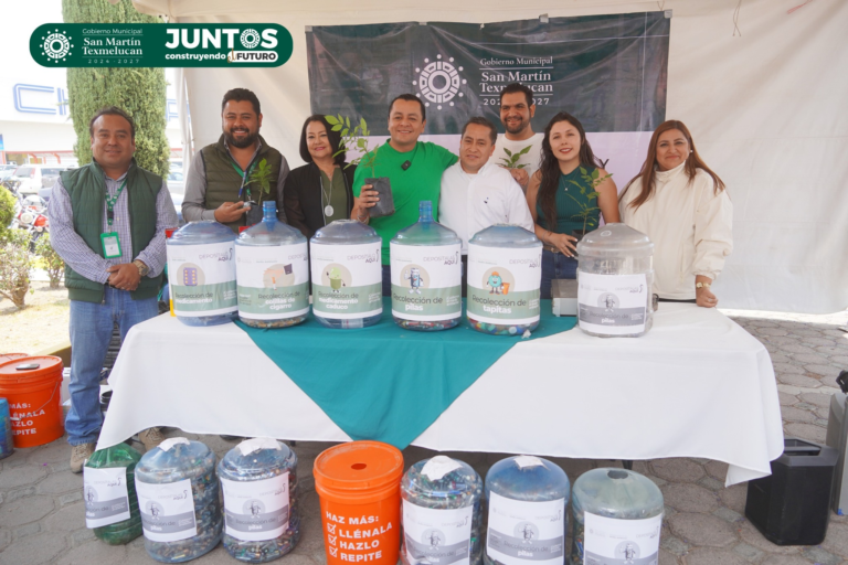 Arranca campaña de reciclaje “Por un Texmelucan limpio y sostenible” con intercambio de residuos por árboles