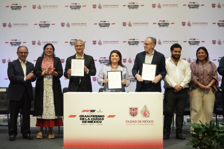 La Fórmula 1 y el gobierno de la capital, firman convenio para que el Gran Premio de México se garantice hasta el 2028