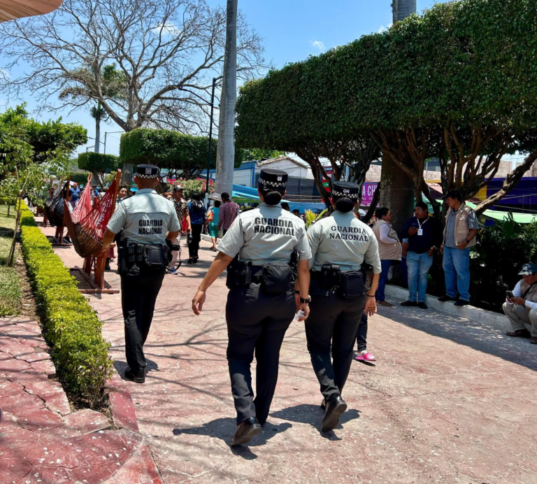 Reconocen labor de la Guardia Nacional en recorridos de proximidad social en Berriozábal