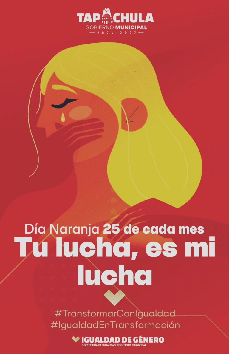 Ayuntamiento de Tapachula se suma al Día Naranja para promover la igualdad y la seguridad de mujeres y niñas