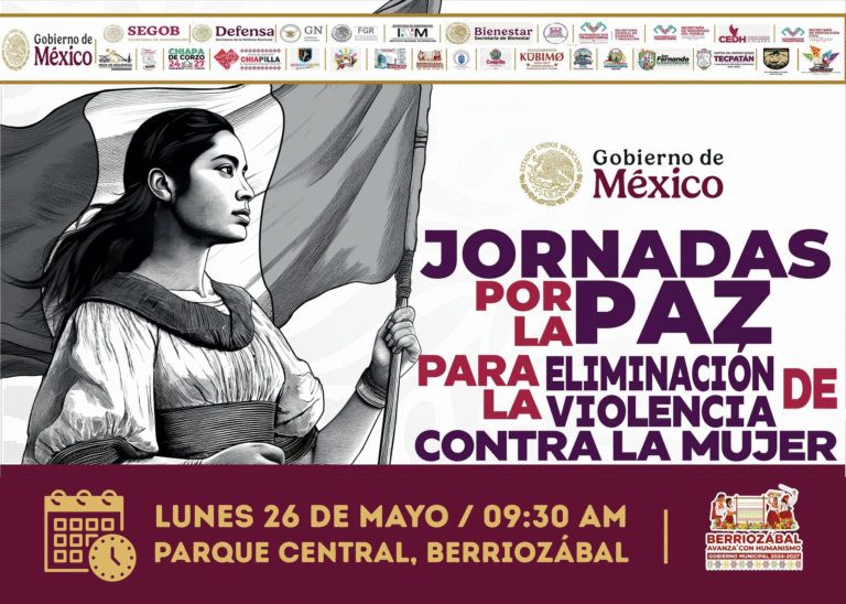 Berriozábal convoca a Jornada por la Paz para eliminar la violencia contra las mujeres