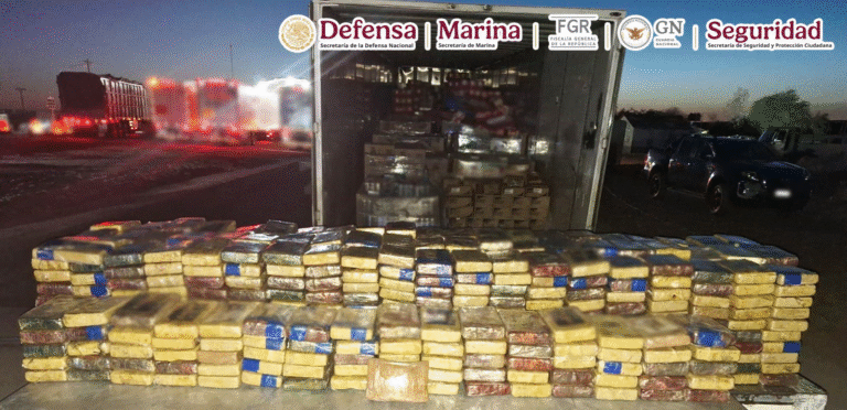 Detienen a presunto integrante del Cártel del Pacífico con más de 700 kilos de cocaína en Sonora