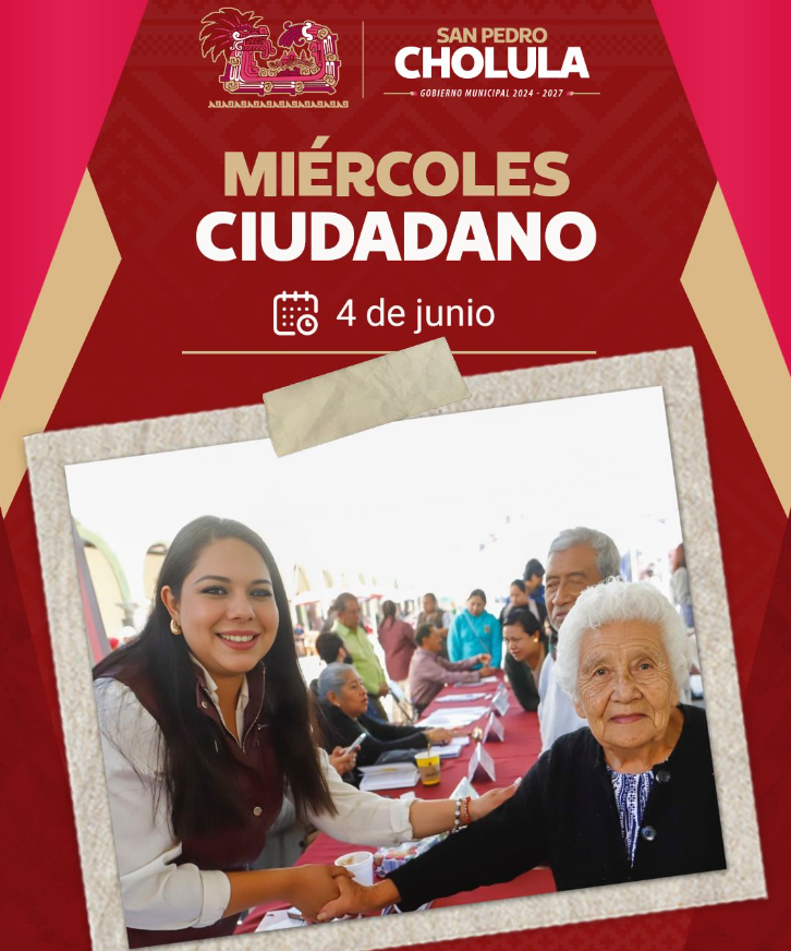 Invitan a vecinos de Tepontla a participar en el próximo Miércoles Ciudadano en San Pedro Cholula