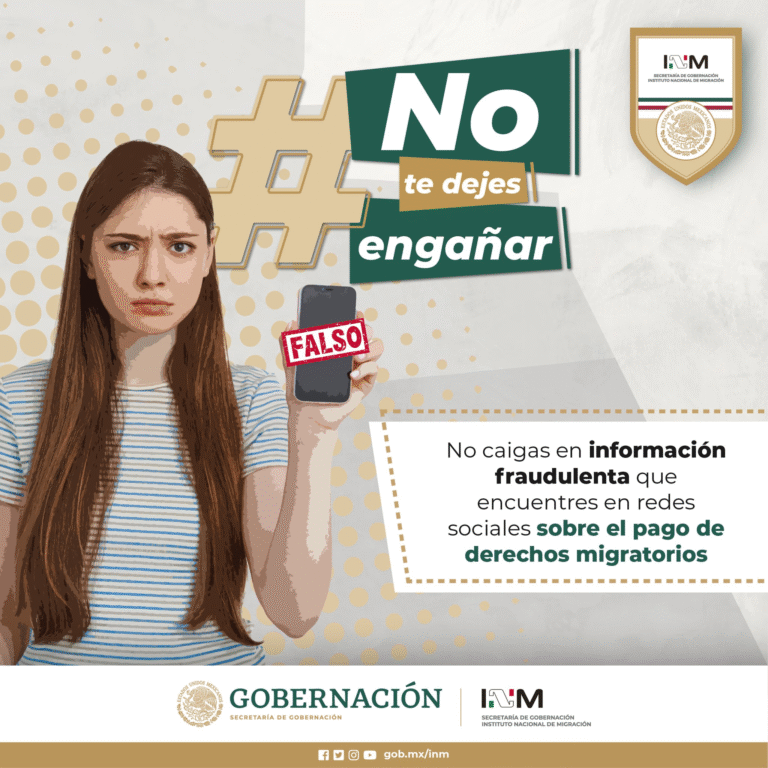 INM alerta sobre fraudes y llama a consultar información oficial para trámites migratorios