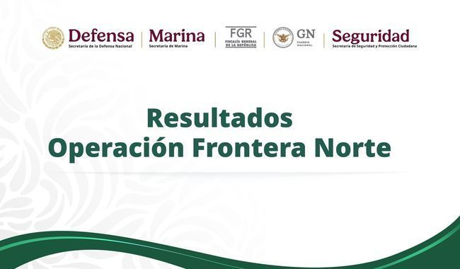 “Operación Frontera Norte” arroja más de 3,700 detenidos y miles de aseguramientos: Gabinete de Seguridad