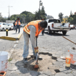 Brigada Urbana interviene el Bulevar 5 de Mayo para dignificar espacios públicos en el Centro Histórico