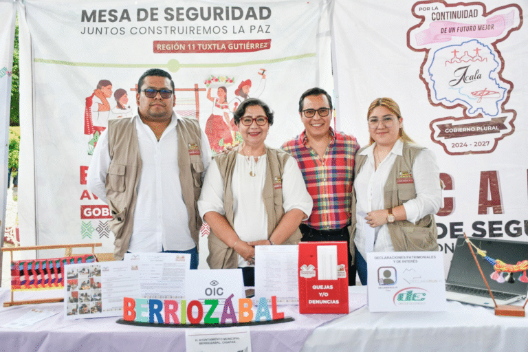 Berriozábal participa en Jornada por la Paz en Totolapa y reafirma compromiso con la seguridad regional