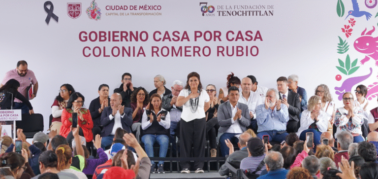 Clara Brugada informa avance del 82% en el Megabachetón durante jornada Casa por Casa en Romero Rubio