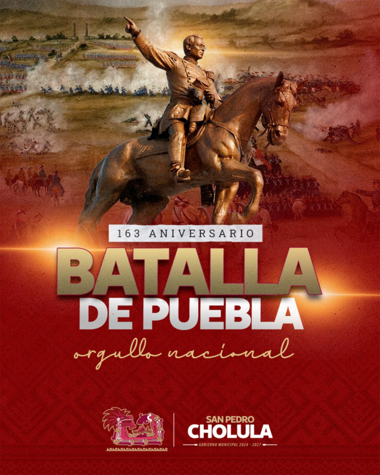 San Pedro Cholula conmemora la Batalla de Puebla como símbolo de valor y amor por México