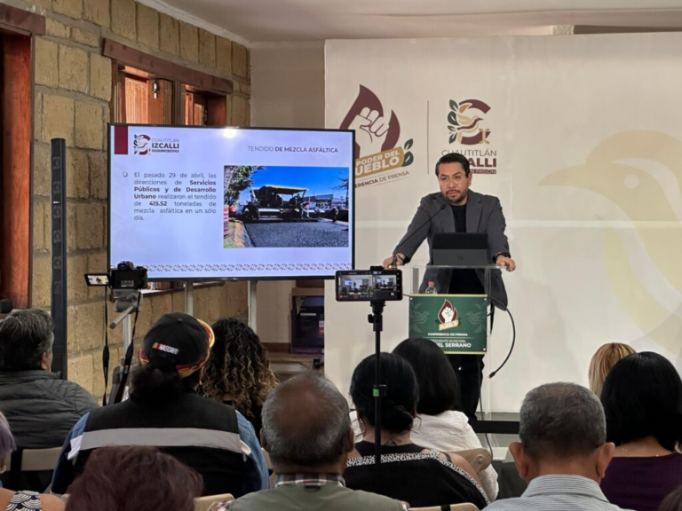 Gobierno de Cuautitlán Izcalli triplica repavimentación en 2025 y logra récord histórico de asfalto aplicado en un solo día