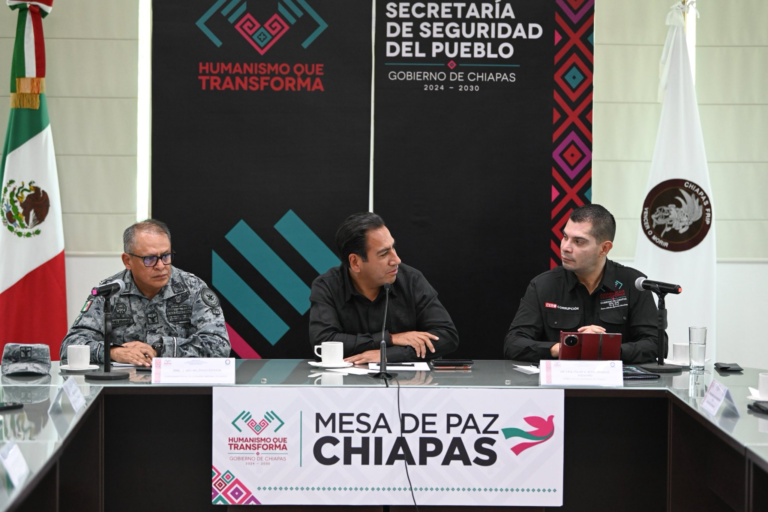 Mesa de Paz Chiapas refuerza coordinación diaria por la seguridad del estado