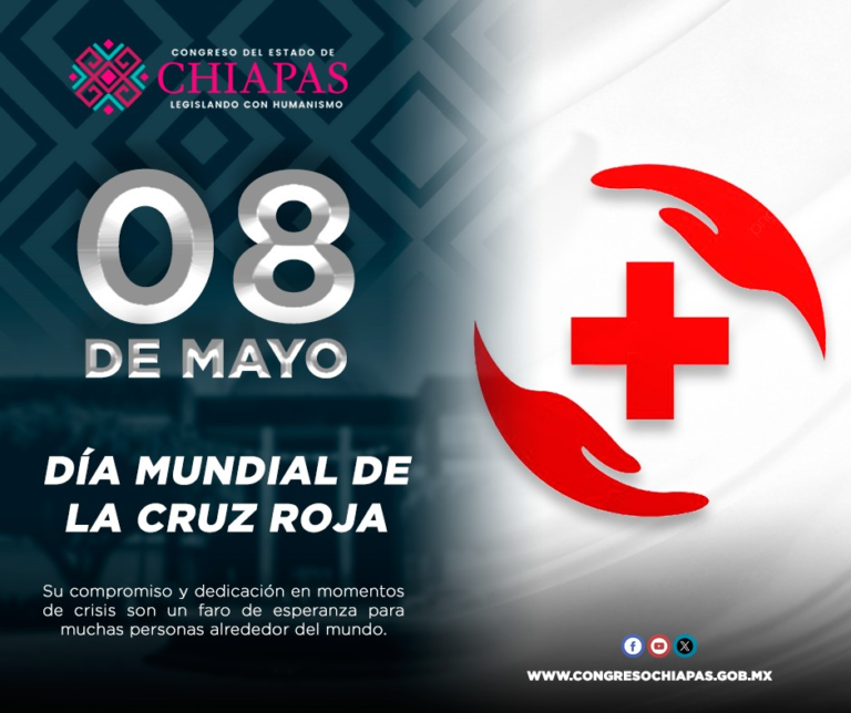 Congreso de Chiapas rinde homenaje a la Cruz Roja por su labor humanitaria