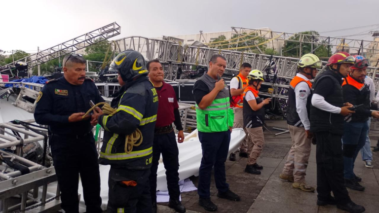 Colapsa estructura durante preparativos por el Día de las Madres en GAM; cuerpos de emergencia atienden a afectados
