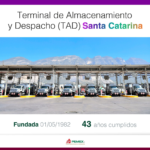 PEMEX celebra 43 aniversario de la Terminal de Almacenamiento y Despacho Santa Catarina en Nuevo León