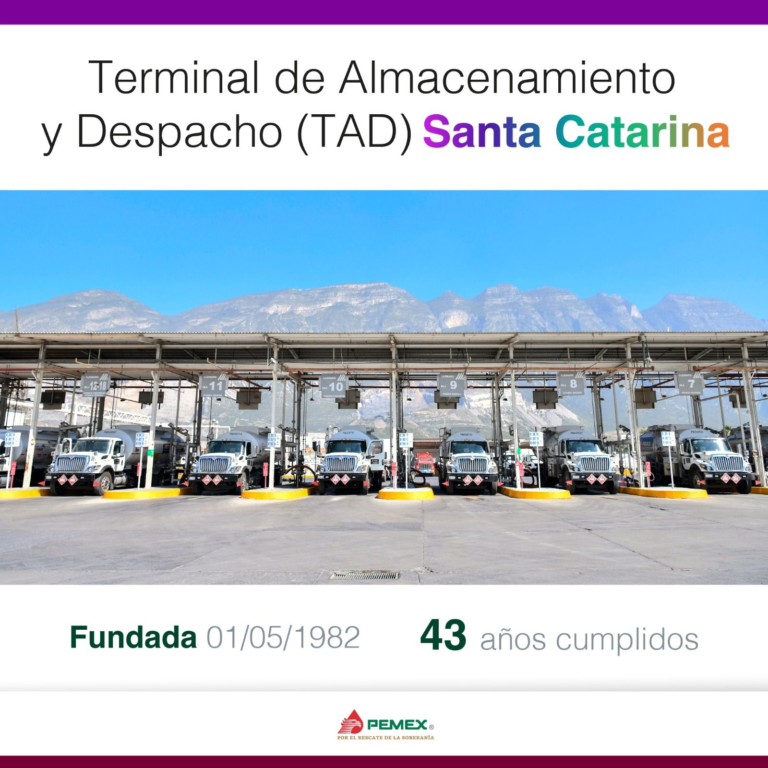 PEMEX celebra 43 aniversario de la Terminal de Almacenamiento y Despacho Santa Catarina en Nuevo León