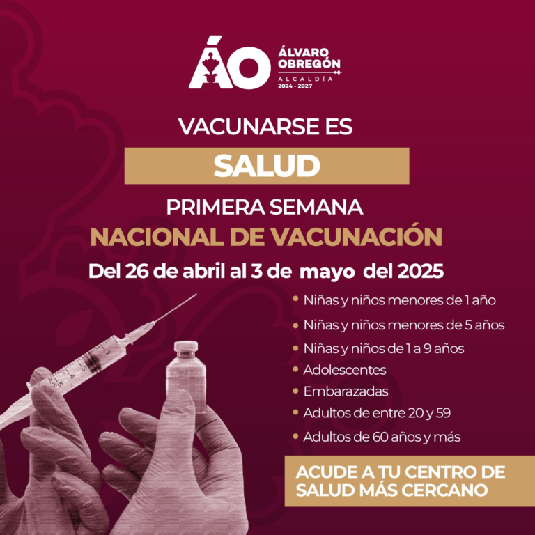 Inicia en CDMX la Primera Semana Nacional de Vacunación con más de 800 puntos de atención