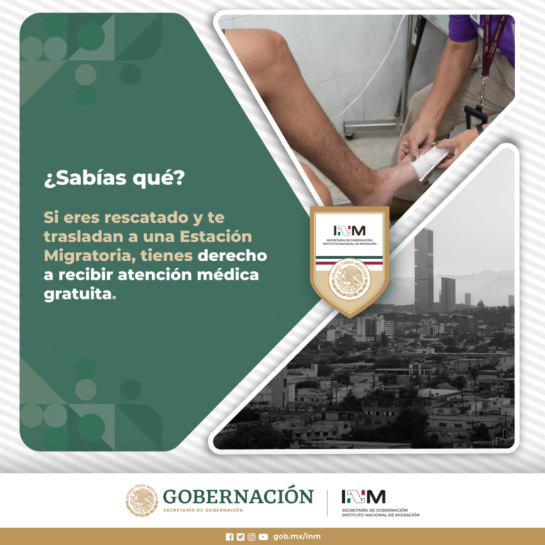 Personas migrantes reciben atención médica en estaciones migratorias: INM